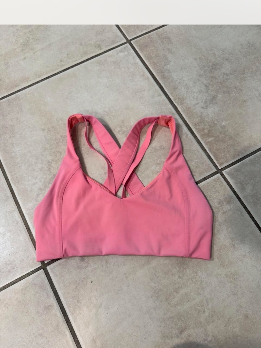 lululemon athletica Pink Cross-Back Sports Bra size 8